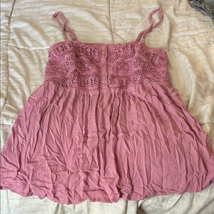 Torrid Pink Lace Camisole Top